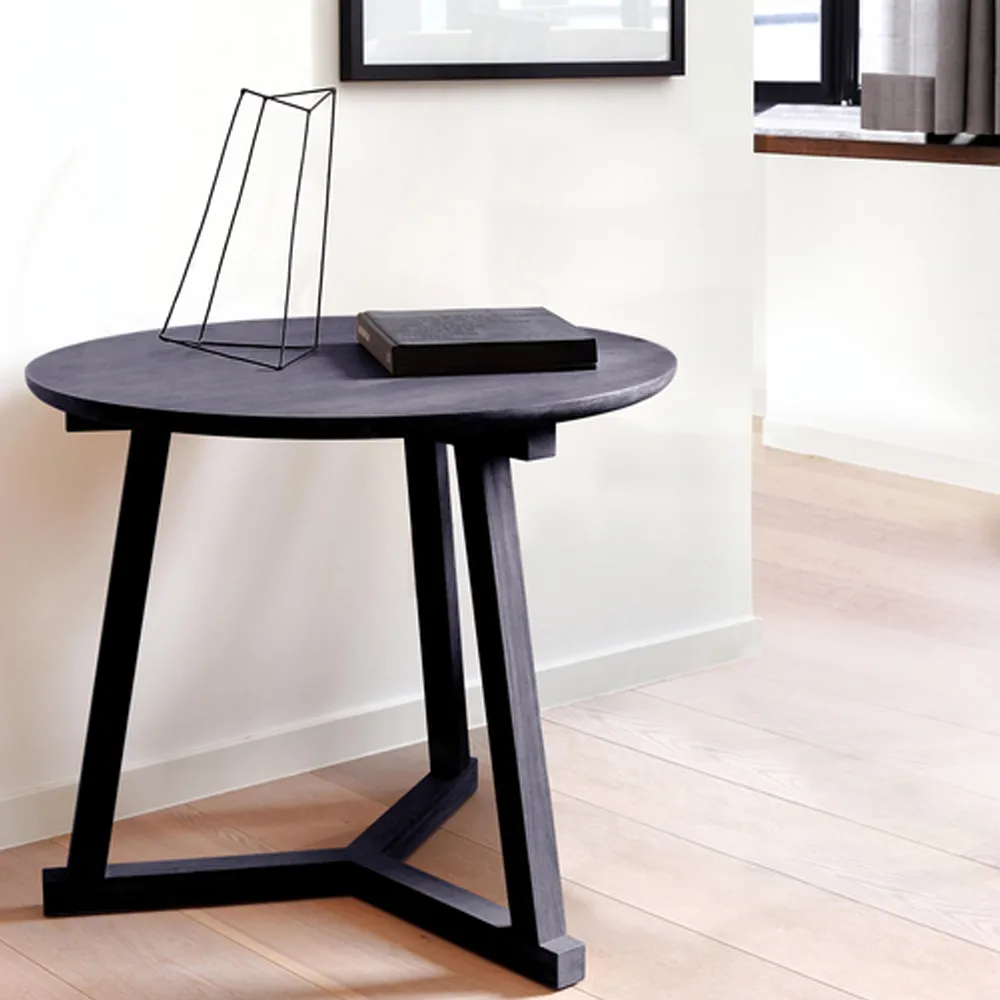 Tripod sidebord, Black oak small 56 x 46 cm Ethnicraft