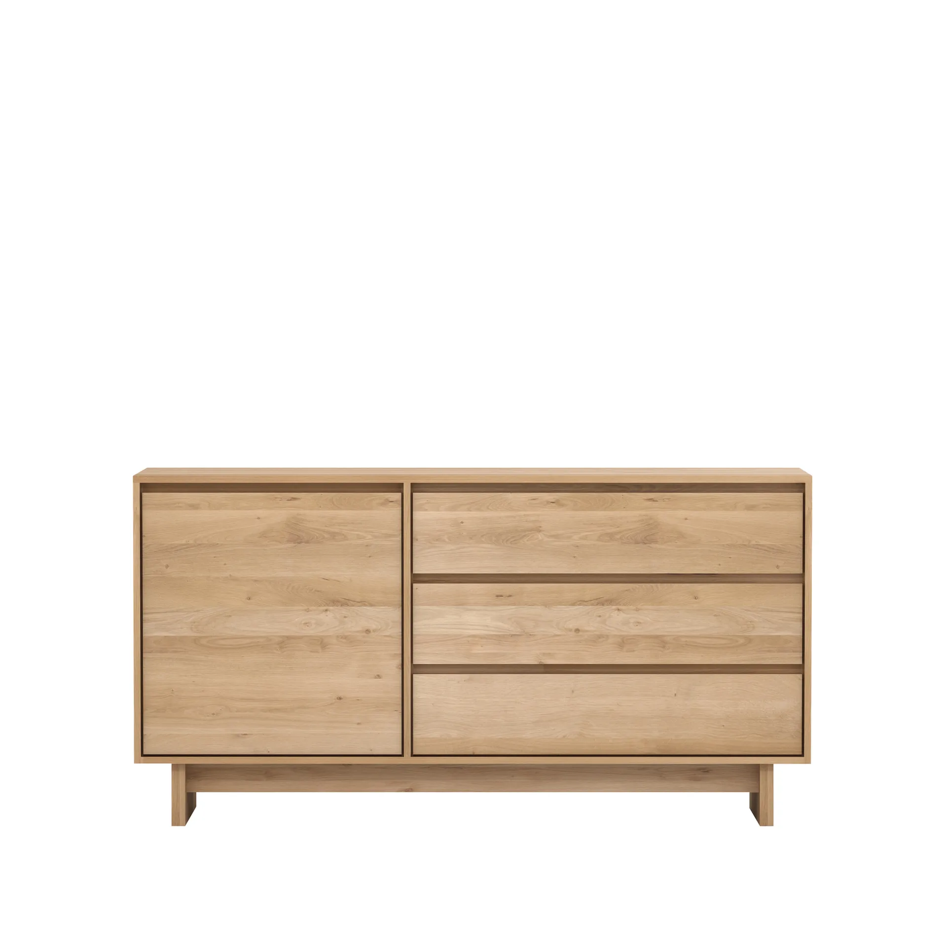 Wave sidebord, Voksoljet eik 1 dør 3 skuffer Ethnicraft