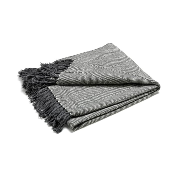 Fishbone pledd - grå - Etol Design