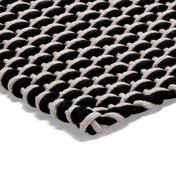Rope gulvteppe svart/hvit - 50x80 cm - Etol Design