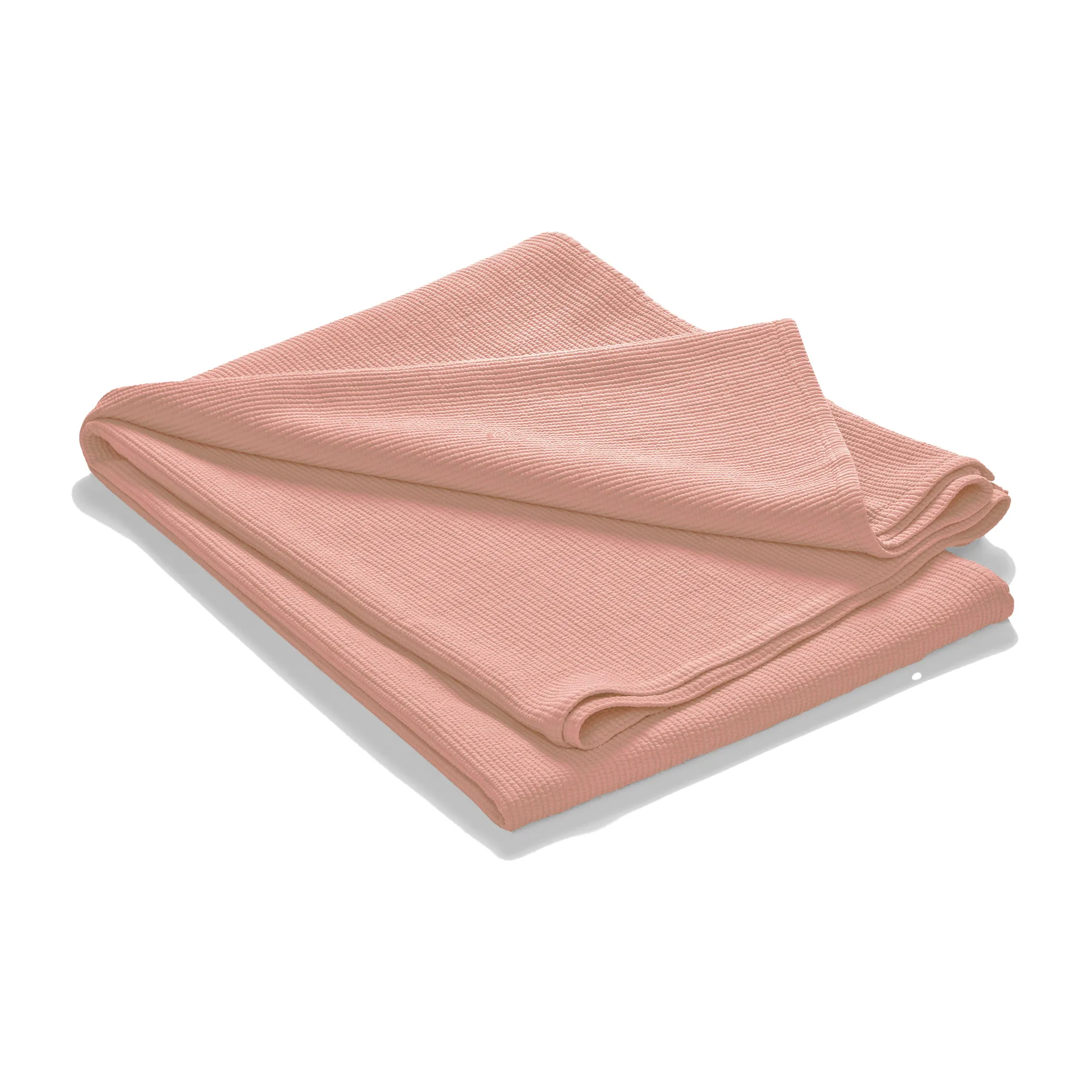 Stripe sengeteppe steinvasket bomull 180 x 260, Dusty rose Etol Design