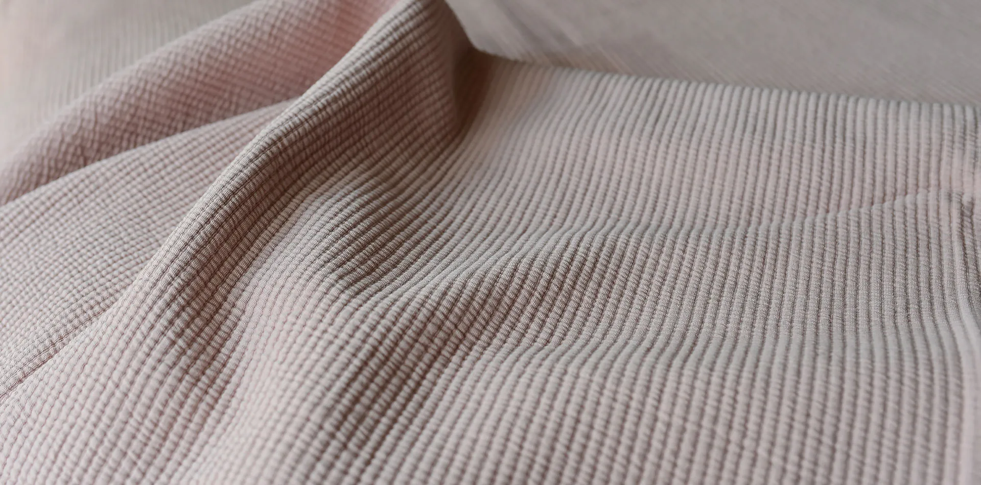 Stripe sengeteppe steinvasket bomull 180 x 260, Dusty rose Etol Design