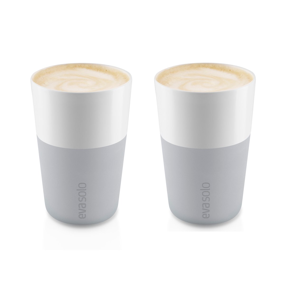 Eva Solo Caffè latte-kopp 2-pakning Marble grey | Skandinavisk Design | Kaffekopper | Grå