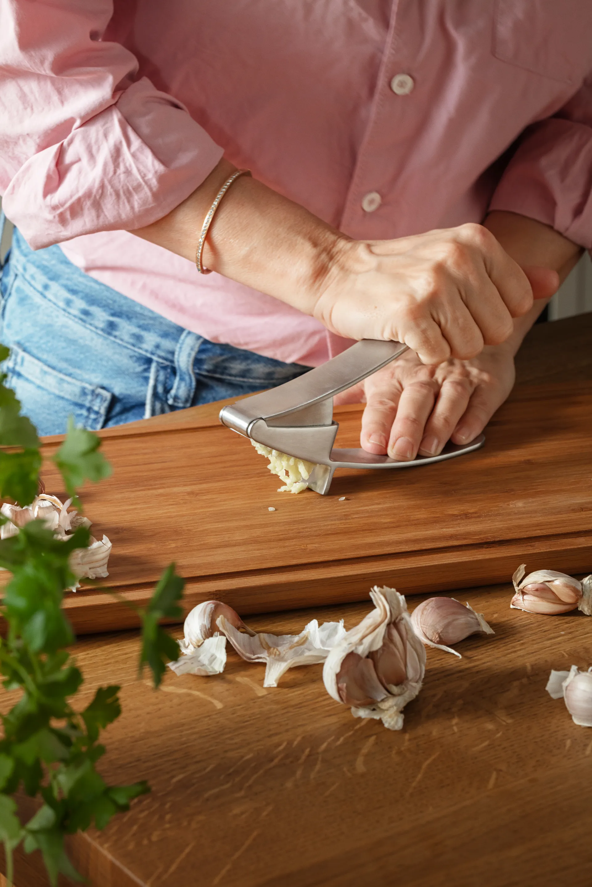 Eva Solo hvitløkspresse, Brushed steel Eva Solo