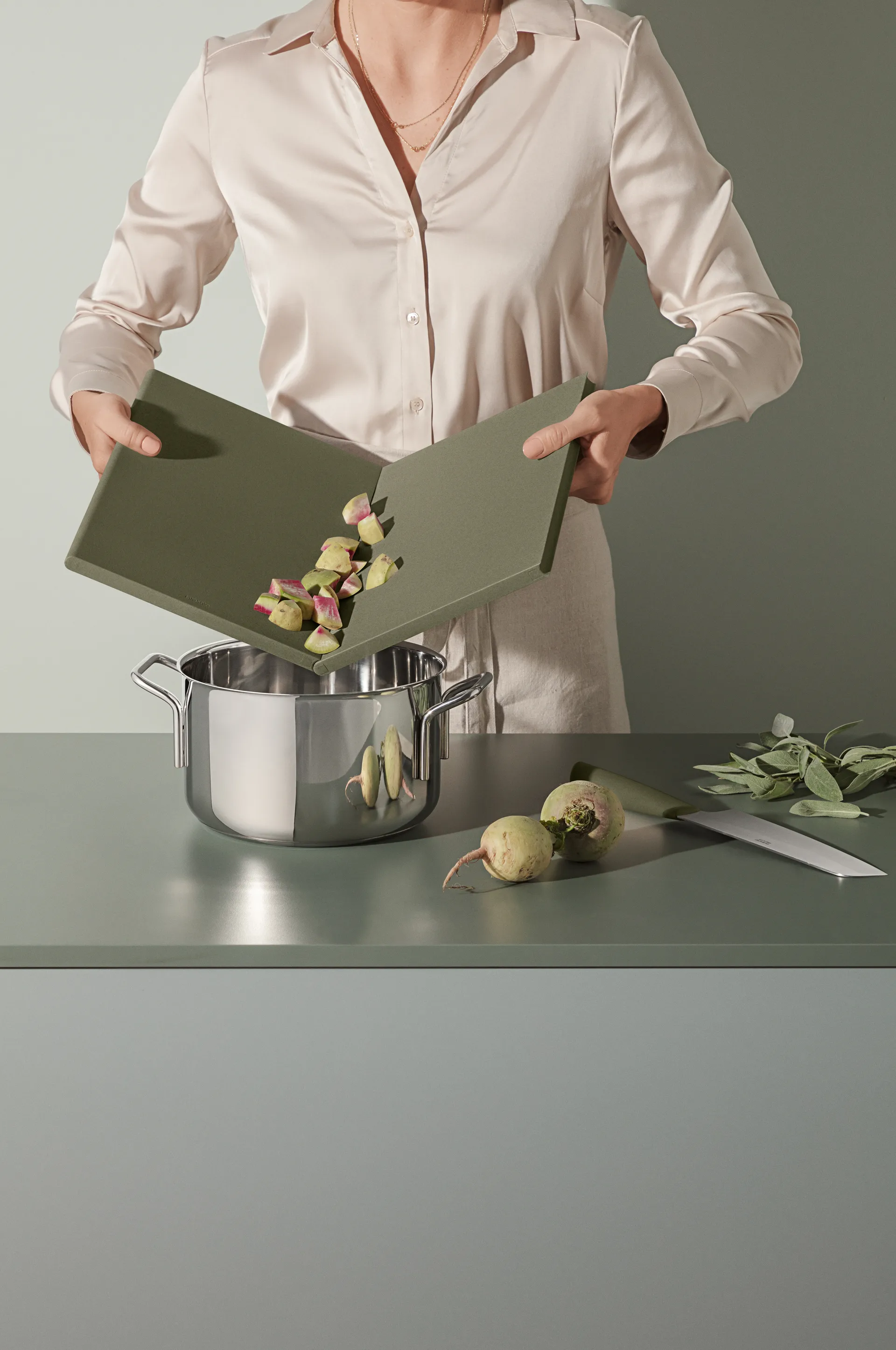 Green Tool DoubleUp skjærefjøl, Grønn Eva Solo