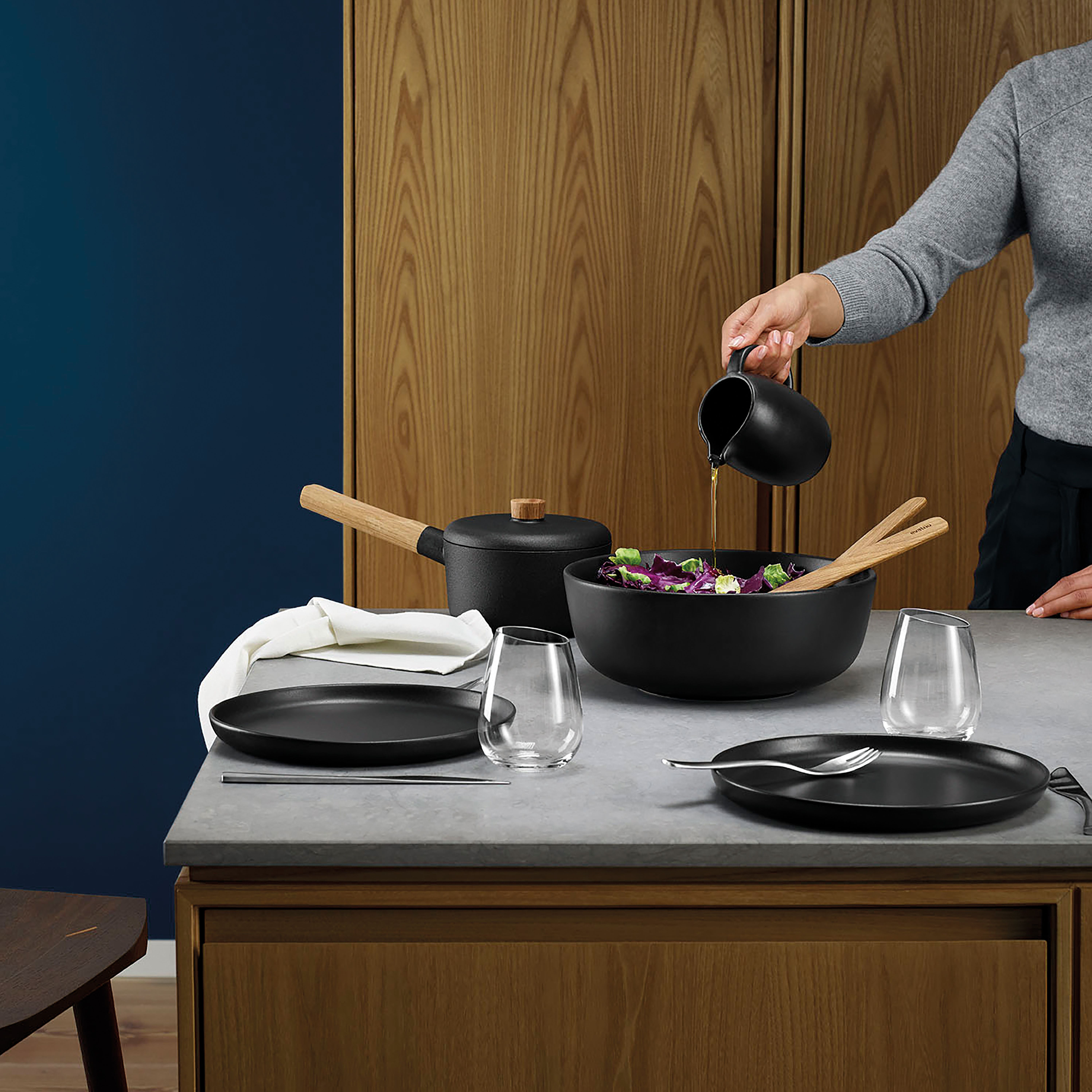Eva Solo, Salt Cellar With Lid Nordic Kitchen, Uit, Houtskool, Unisex