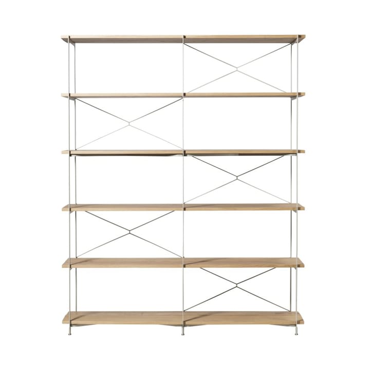 A91 Nordhavn hyllesystem - Oak nature lacquered silk grey TB - FDB Møbler