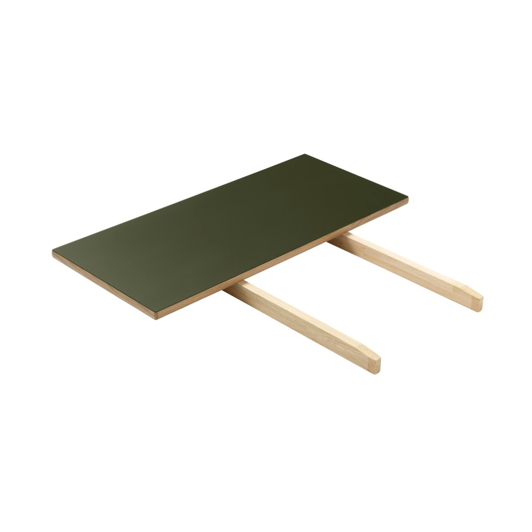 Bilde av FDB Møbler C35 ileggsplate 83x37 cm olive green-oak nature lacquered