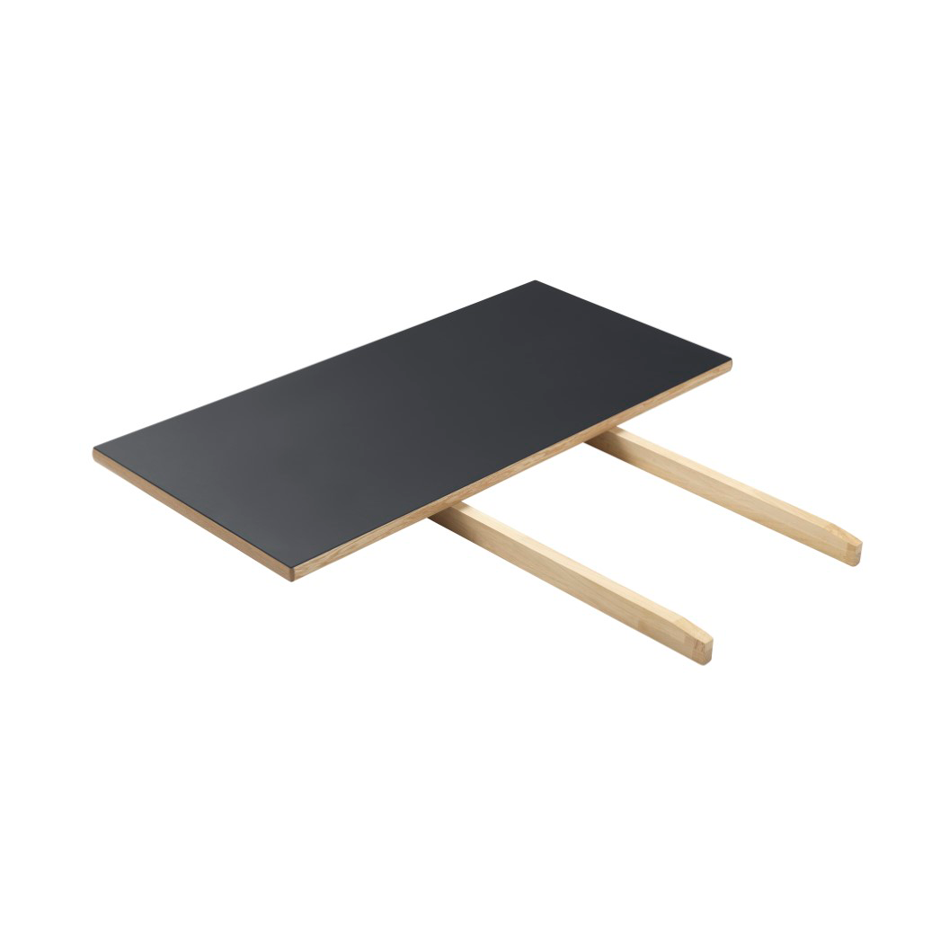 Bilde av FDB Møbler C35 ileggsplate 95x45 cm dark grey-oak nature lacquered