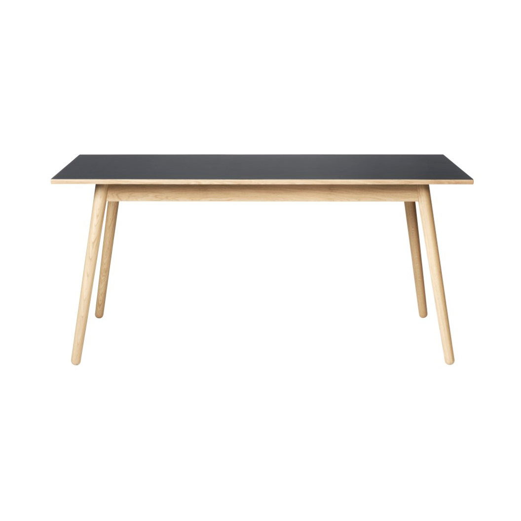 Bilde av FDB Møbler C35B spisebord 82x160 cm Dark grey-oak nature lacquered