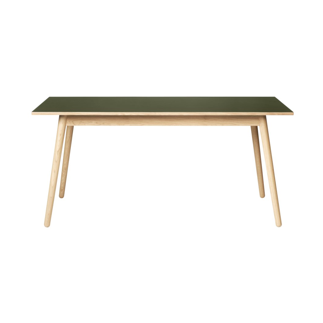 Bilde av FDB Møbler C35B spisebord 82x160 cm Olive green-oak nature lacquered