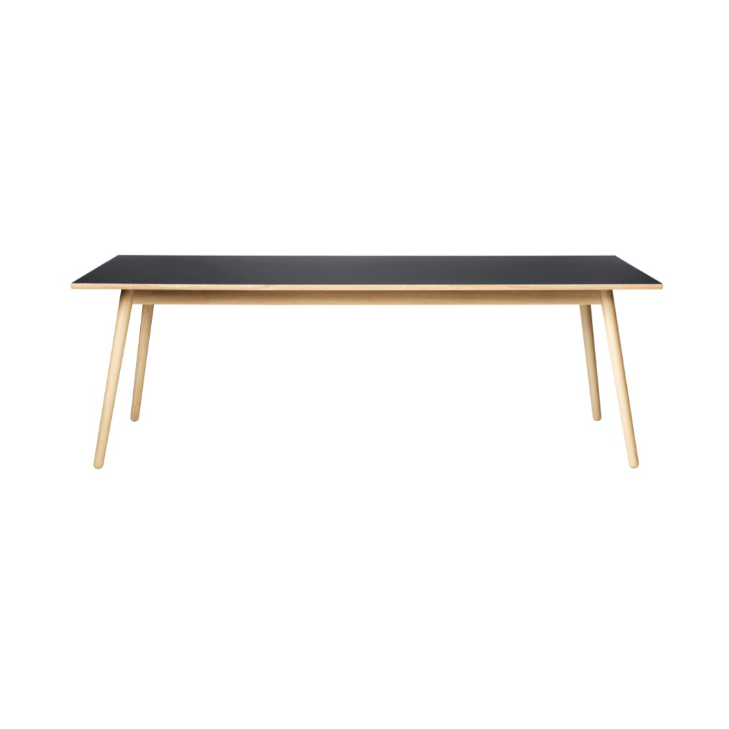 Bilde av FDB Møbler C35C spisebord 95x220 cm Dark grey-oak nature lacquered