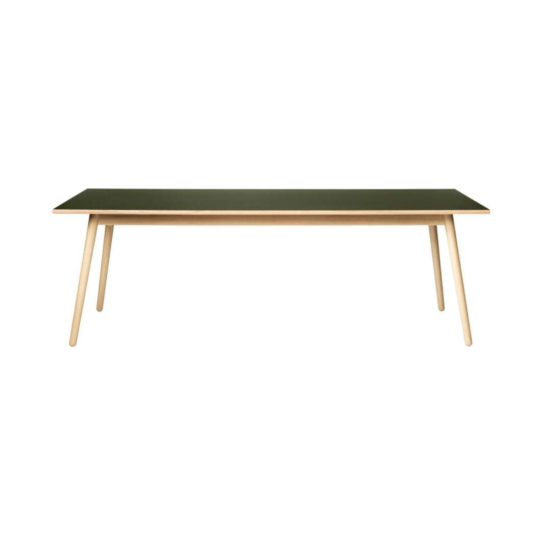 Bilde av FDB Møbler C35C spisebord 95x220 cm Olive green-oak nature lacquered