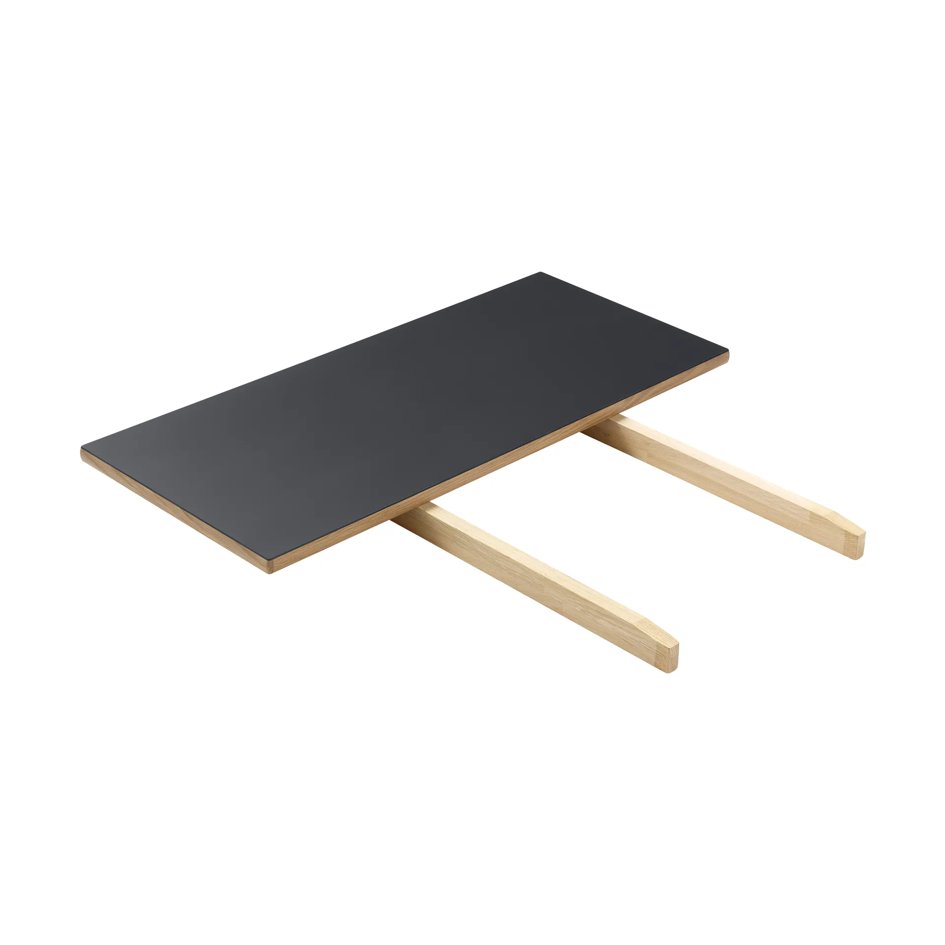 C35L ileggsplate 82x37 cm, Black linoleum-oak nature waterbased laquer FDB Møbler