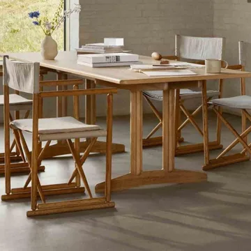 C64 Shaker spisebord 90x180 cm - Oak nature oiled - FDB Møbler