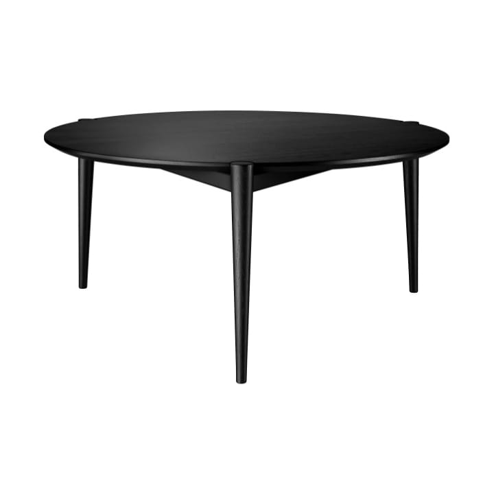 D102 Søs sofabord Ø85 cm - Ock black painted - FDB Møbler