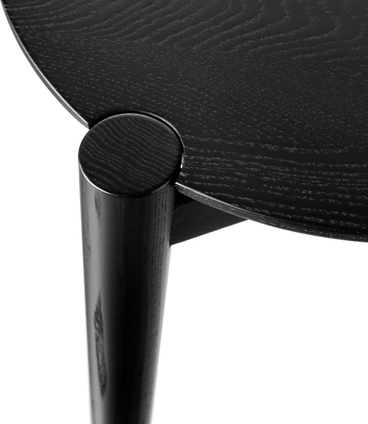 D102 Søs sofabord Ø85 cm, Ock black painted FDB Møbler