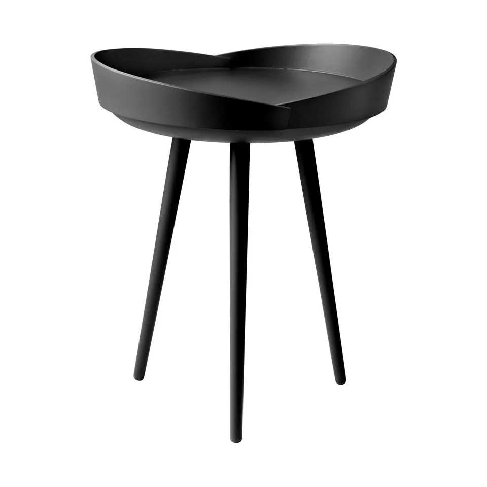 D106 Bakkedal serveringsbord Ø38 cm, Beech black painted FDB Møbler