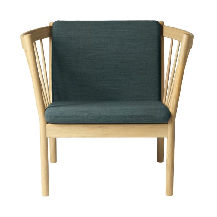 J146 lenestol - Oak nature lacquered-dark green - FDB Møbler