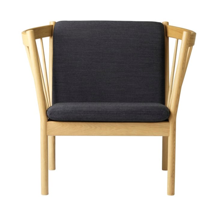 J146 lenestol - Oak nature lacquered-dark grey - FDB Møbler