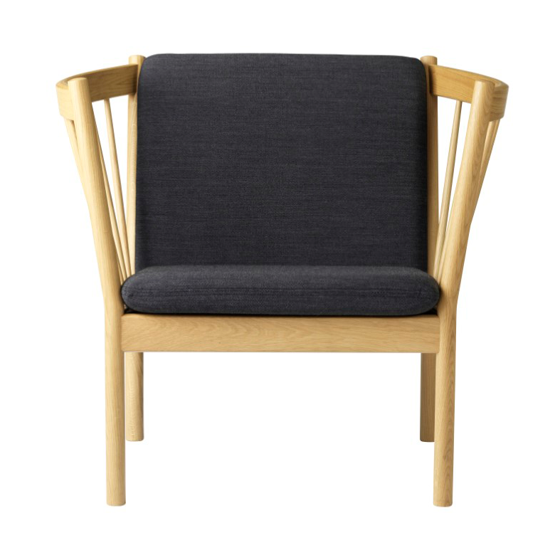 FDB Møbler J146 lenestol Oak nature lacquered-dark grey