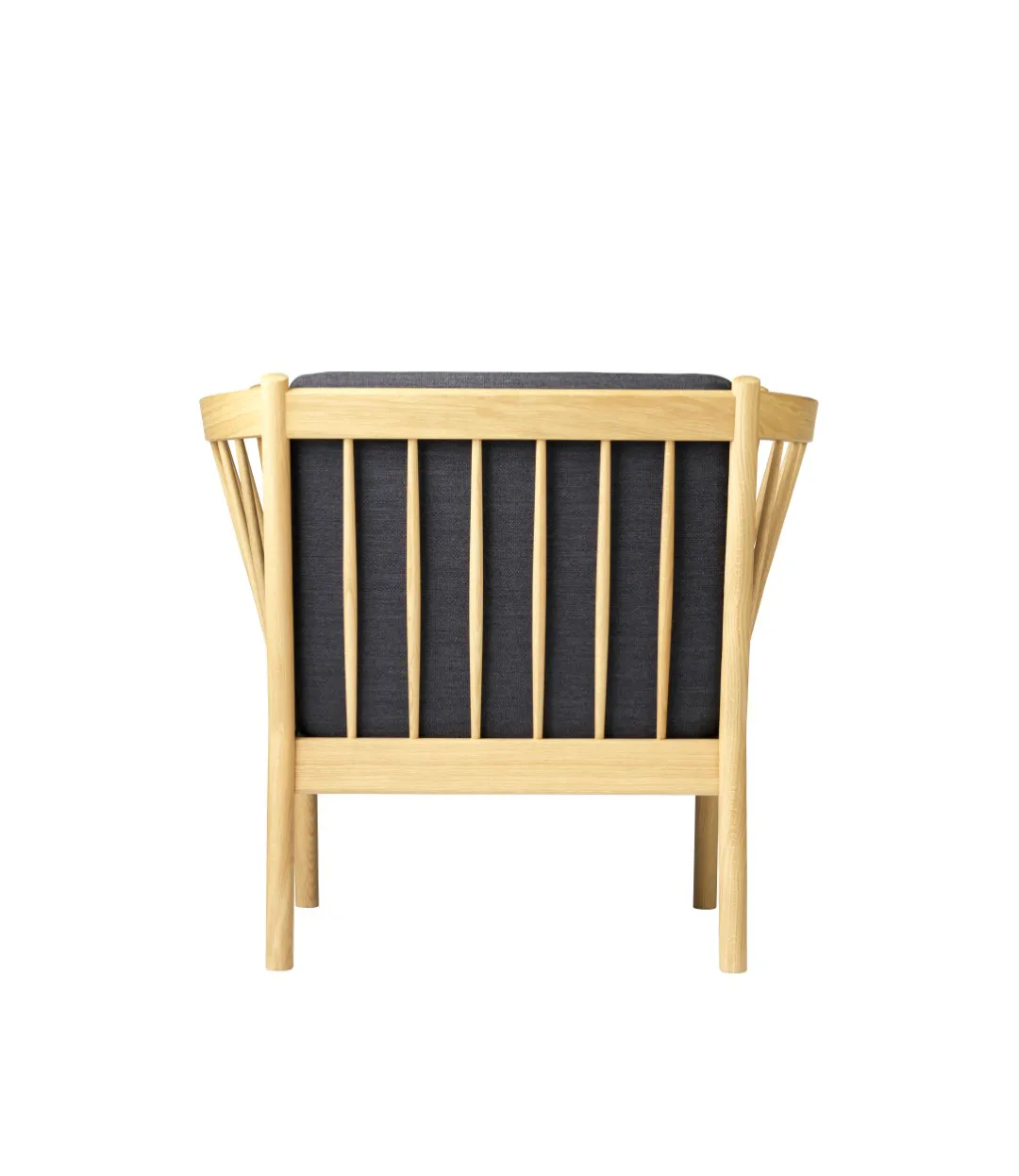 J146 lenestol, Oak nature lacquered-dark grey FDB Møbler