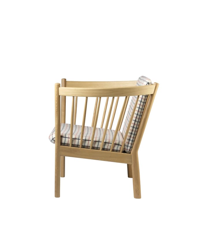 J146 lenestol, Oak nature lacquered-red diced FDB Møbler
