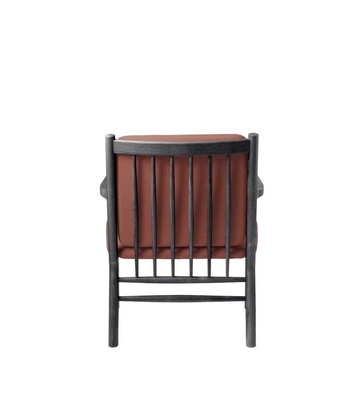J147 lenestol, Oak black painted-burnt orange FDB Møbler