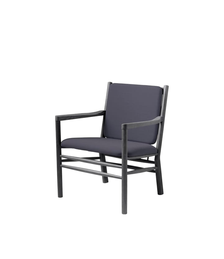 J147 lenestol, Oak black painted-dark blue FDB Møbler