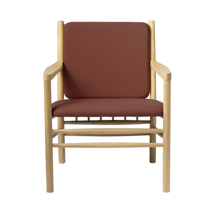 J147 lenestol - Oak nature lacquered-burnt orange - FDB Møbler
