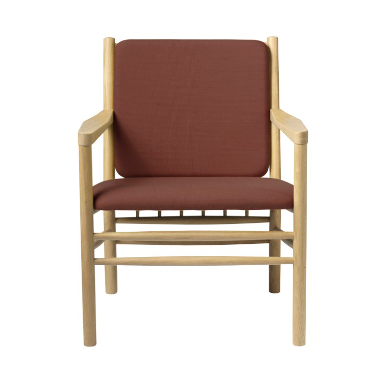 FDB Møbler J147 lenestol Oak nature lacquered-burnt orange