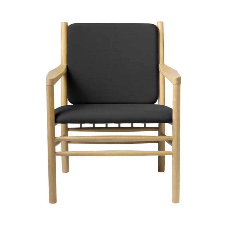 FDB Mbler J147 lenestol Oak nature lacquered-dark grey