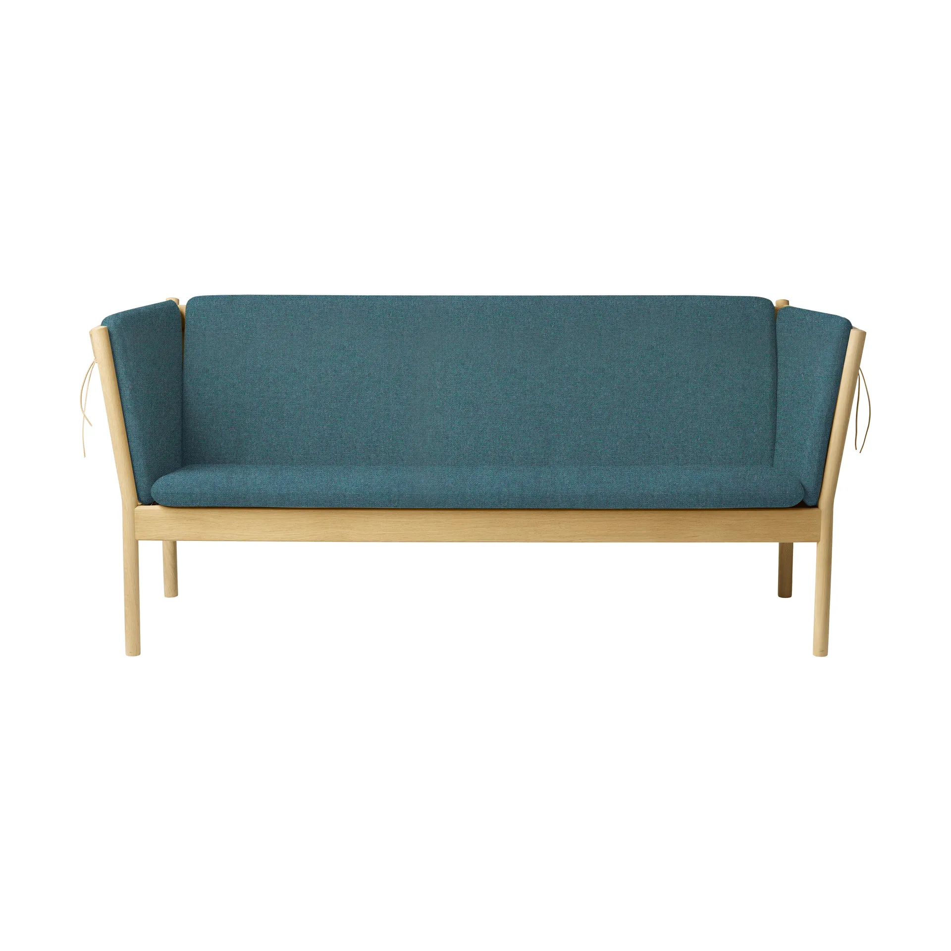 FDB Mbler J149 sofa Stoff grnn- lakkert eik, 3-seter