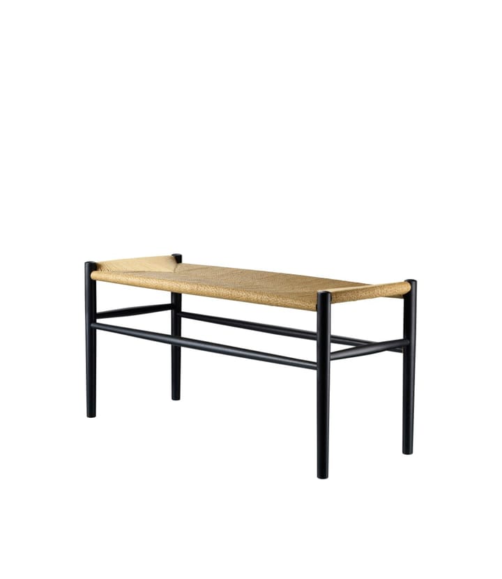 J163 Piano benk, Oak black painted-nature FDB Møbler