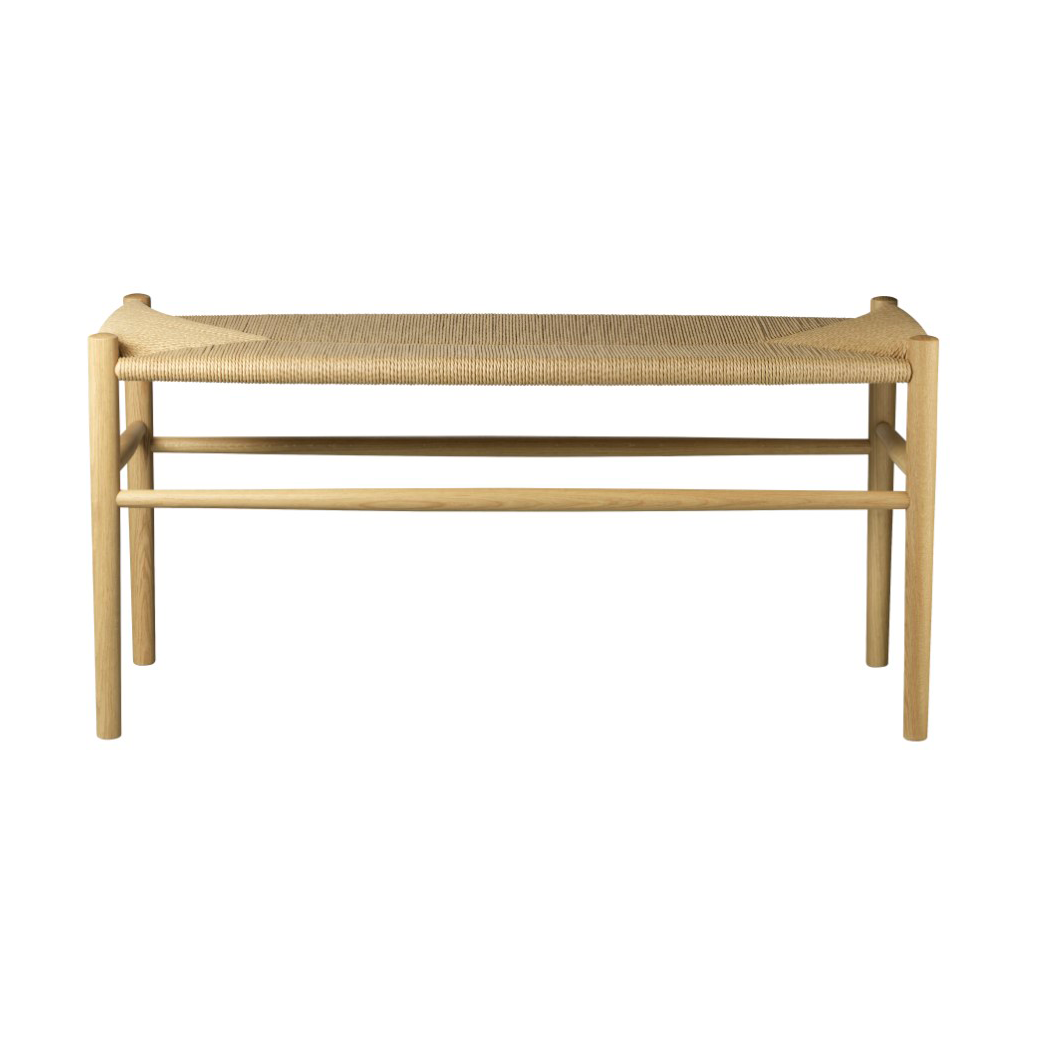 FDB Mbler J163 Piano benk Oak nature lacquered | Skandinavisk Design | Benker | Brun