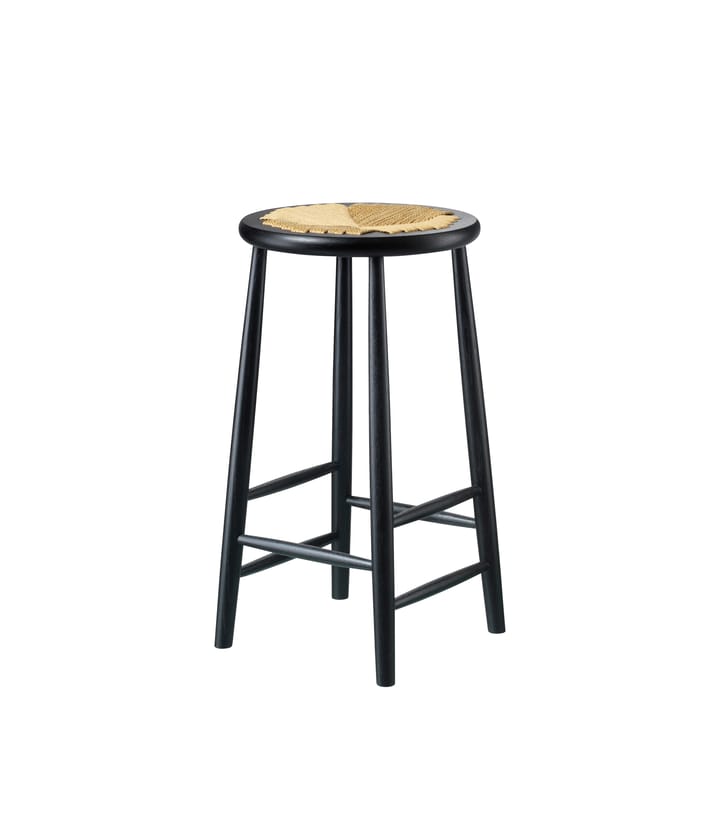 J165C Counter Round barkrakk, Oak black painted-nature FDB Møbler