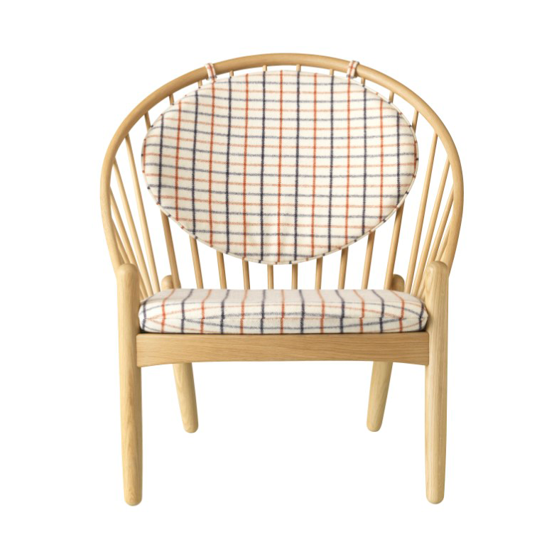 FDB Mbler J166 Jrna stol Oak nature laquered-red diced