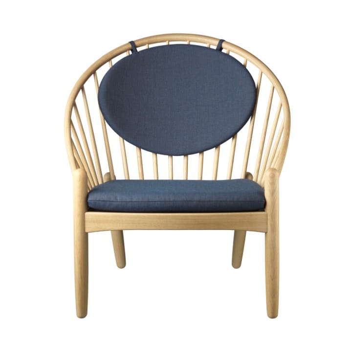 J166 Jørna stol - Oak natutre lacquered-dark blue - FDB Møbler