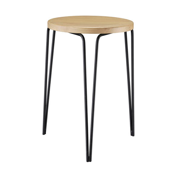 FDB Møbler J179 Skjern krakk Steel black painted-ash nature oiled