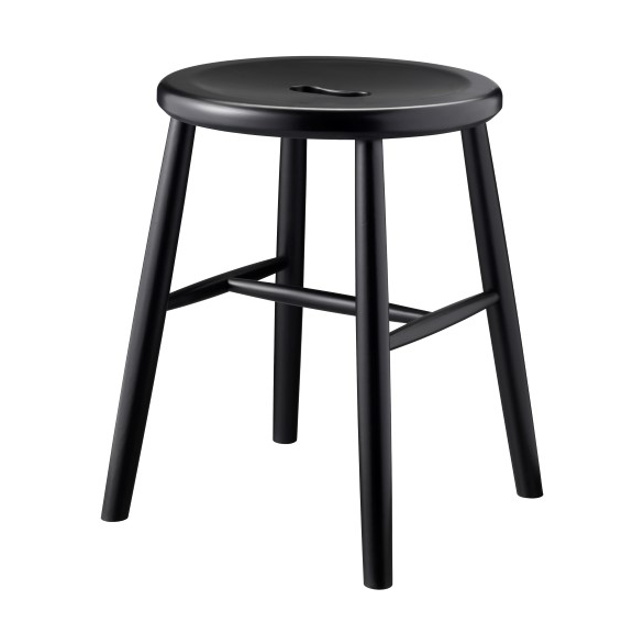 FDB Møbler J27 krakk Beech black painted