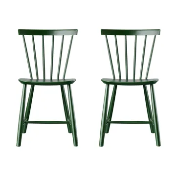 J46-pakke, Bøk bottle green painted, 2-pakning - FDB Møbler