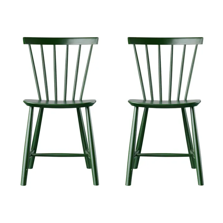 J46-pakke, Bøk bottle green painted, 2-pakning - FDB Møbler