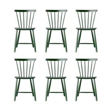 J46-pakke, Bøk bottle green painted, 6-pakning - FDB Møbler