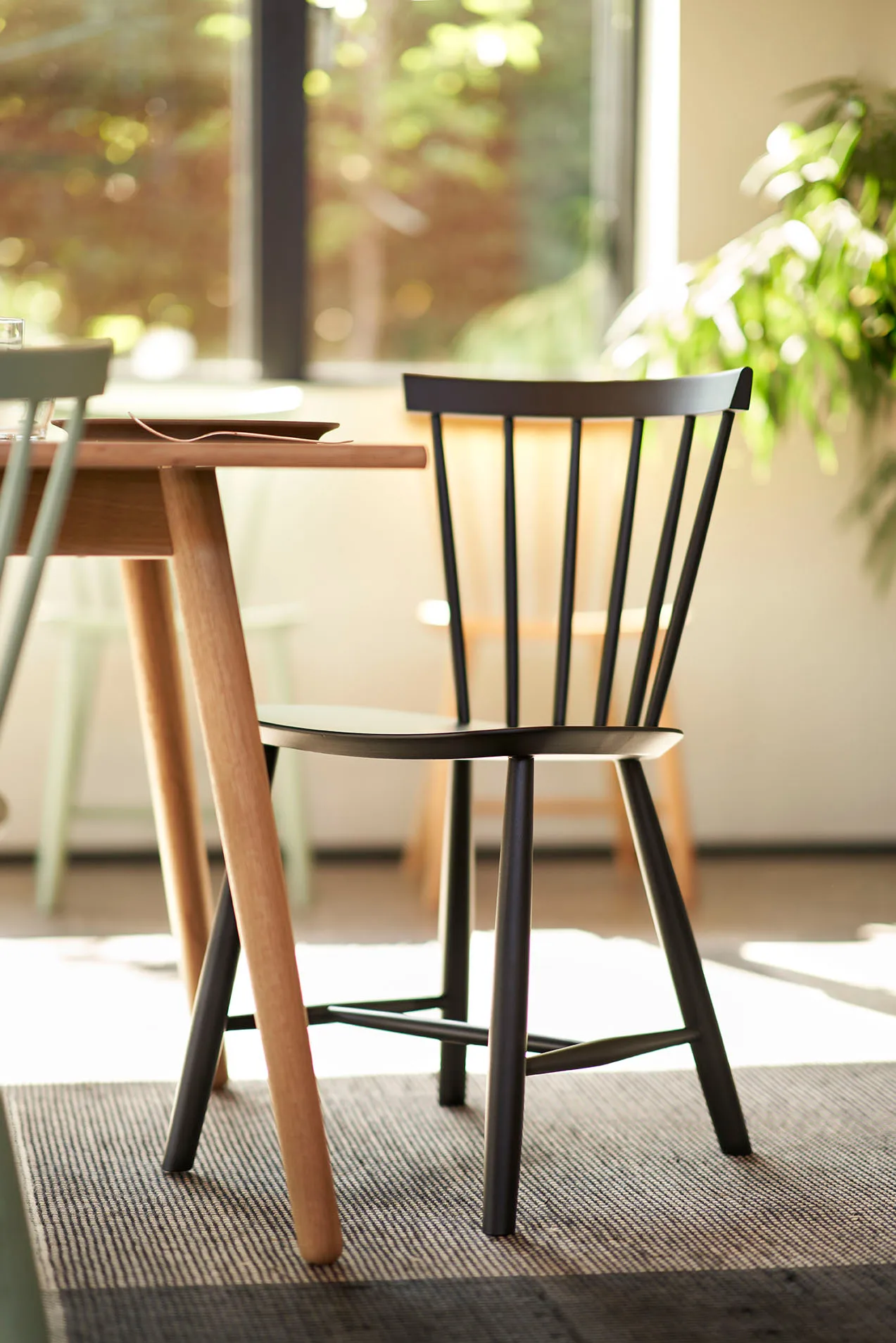 J46-pakkeol, Bøk bottle green malt, 4‑pakning FDB Møbler
