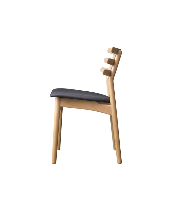 J48 stol, Oak nature lacquered- anthracite FDB Møbler