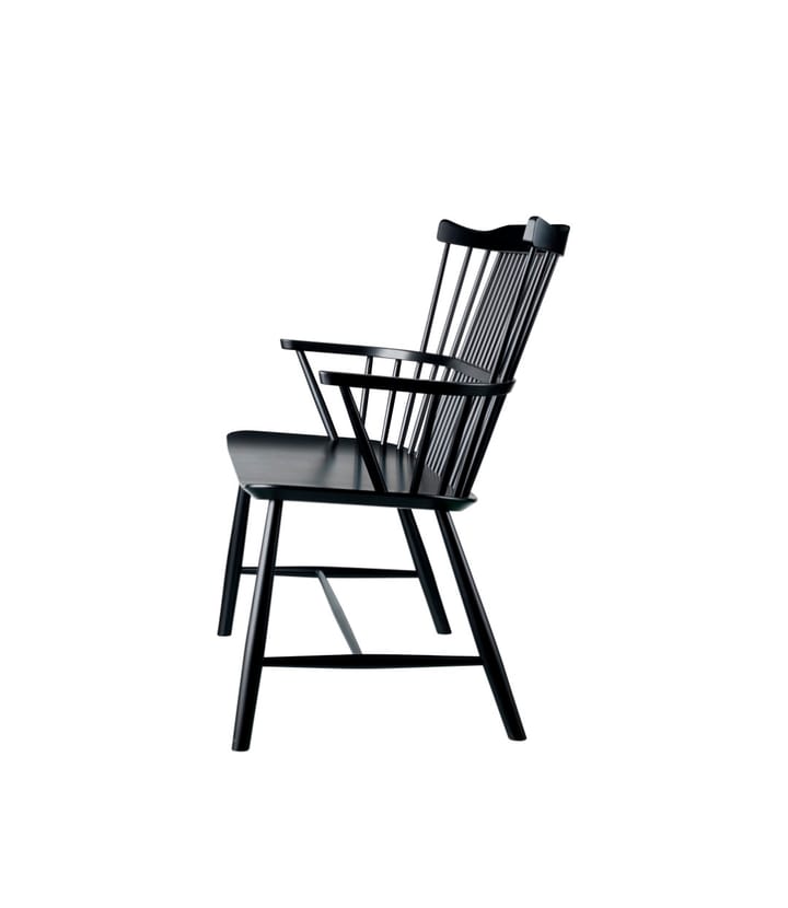 J52D benk, Beech black painted FDB Møbler