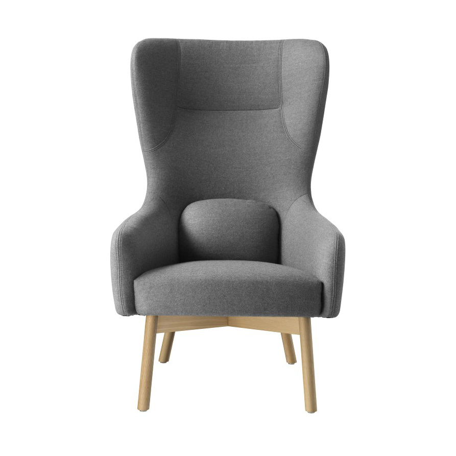 FDB Møbler L35 Gesja Wing Chair lenestol Oak nature lacquered-dark grey