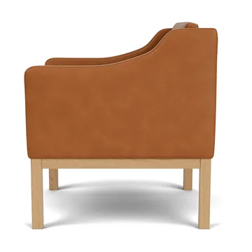 L46 MK155 easy chair karmstol  - Lakkert eik– lær cognac  - FDB Møbler