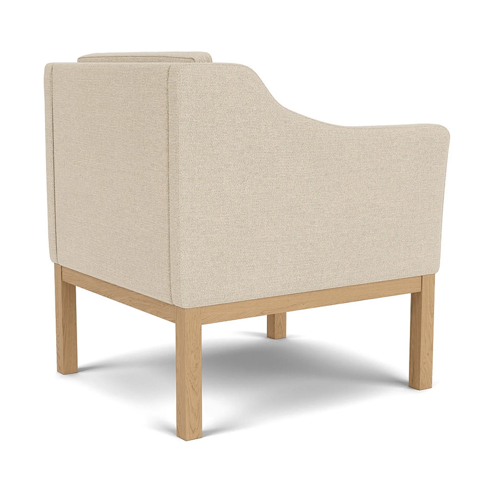 L46 MK155 easy chair karmstol , Lakkert eik-stoff beige FDB Møbler