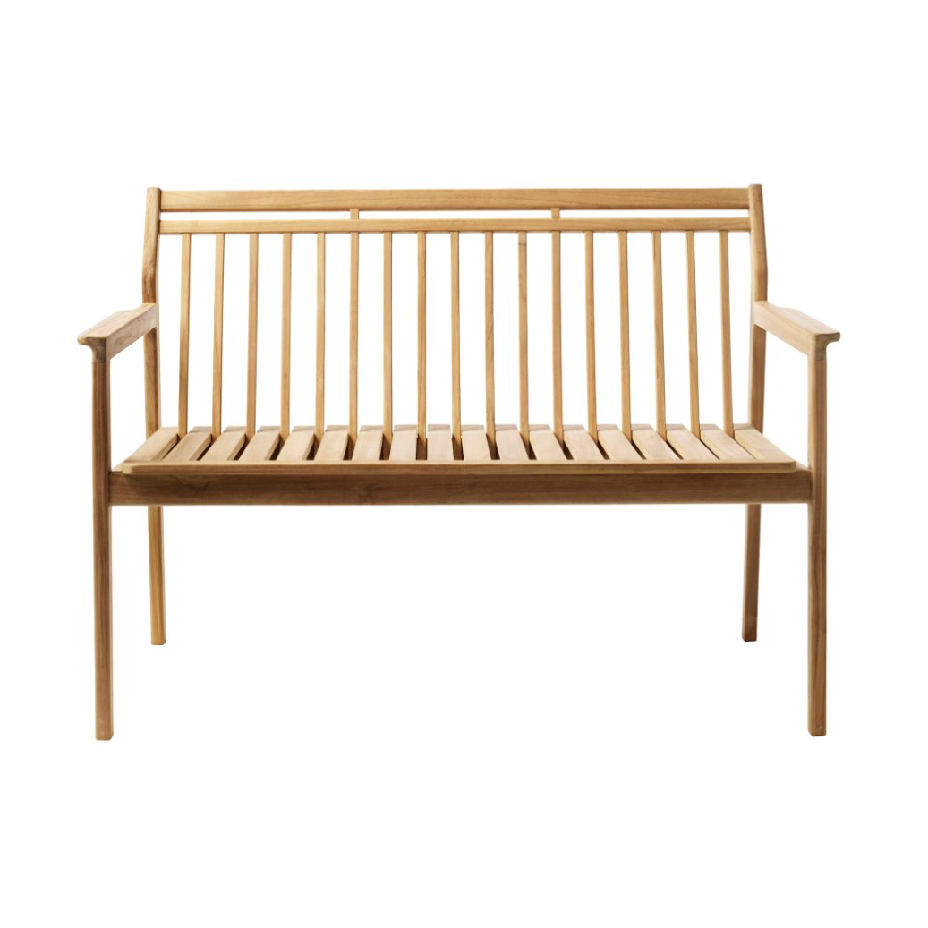 FDB Møbler M12 Sammen 2-seters benk Teak-non treated